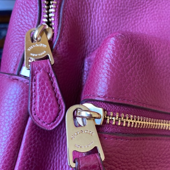 Coach Outlet Backpack Purple Front Pocket Zipper - Picture 10 of 11